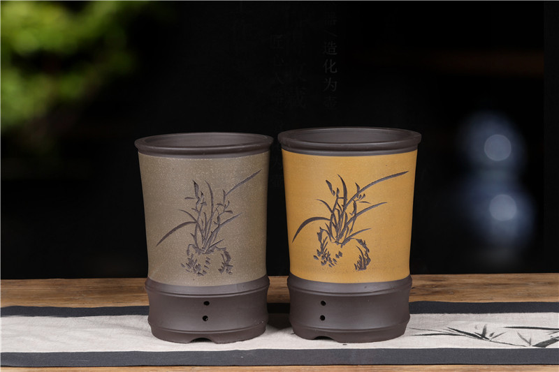 中國風(fēng)紫砂花盆